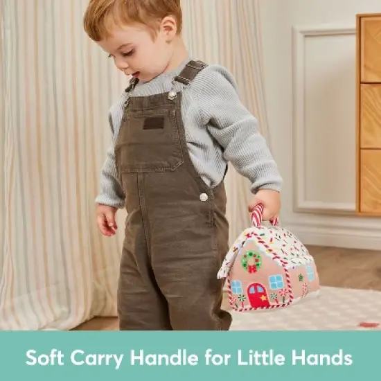 Baby GUND Play Soft Collection, My First Gingerbread House 5-Piece Playset with Rattle, Squeaker and Crinkle Plush Toys, 7.5&rdquo; image {4}