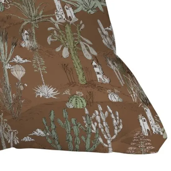 26"x26" Deny Designs D'Annick Cactus Landscape Outdoor Throw Pillow: UV Protected, Mildew Resistant image {2}
