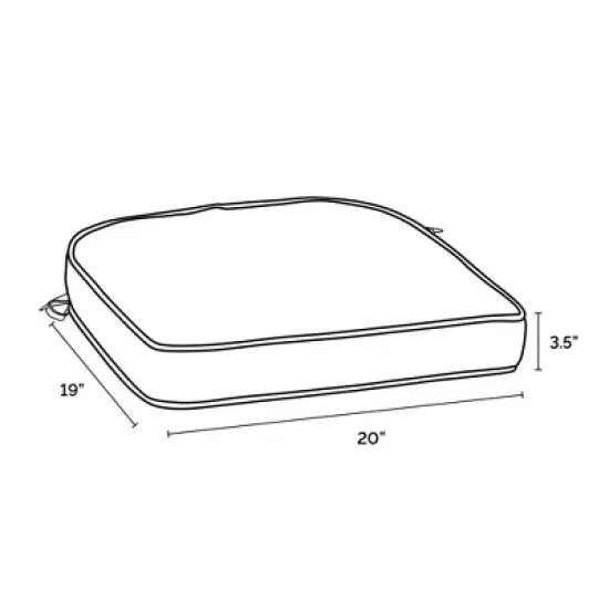 ProFoam Outdoor Rounded Back Seat Cushion - Arden Selections image {11}