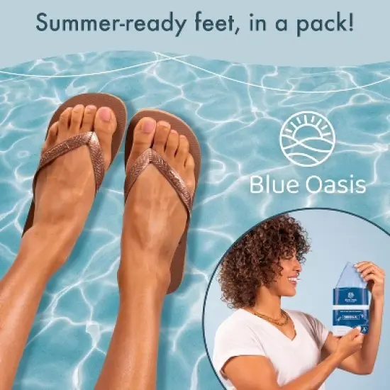 Blue Oasis Foot Peeling Mask - Exfoliating Foot Mask for Dry Cracked Feet, Avocado Cracked Heel Treatment, Moisturizing Foot Peel Mask, Luxury Foot image {4}