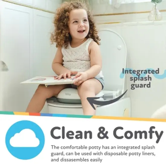 Nuby Travel Potty with Disposable Bags - Gray/White image {3}