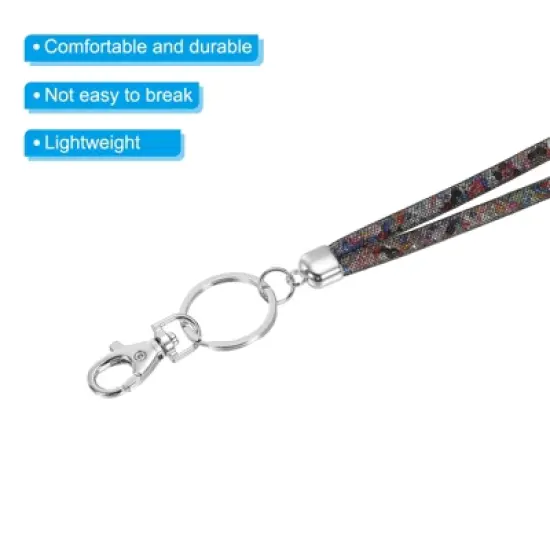 Unique Bargains Rhinestone Bling ID Badge Keychain Lanyards with Metal Clasps image {3}