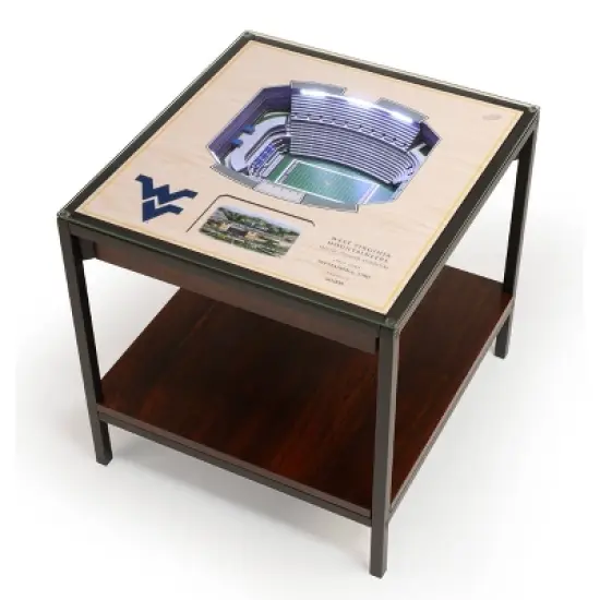 NCAA West Virginia Mountaineers 25-Layer StadiumViews Lighted End Table image {5}