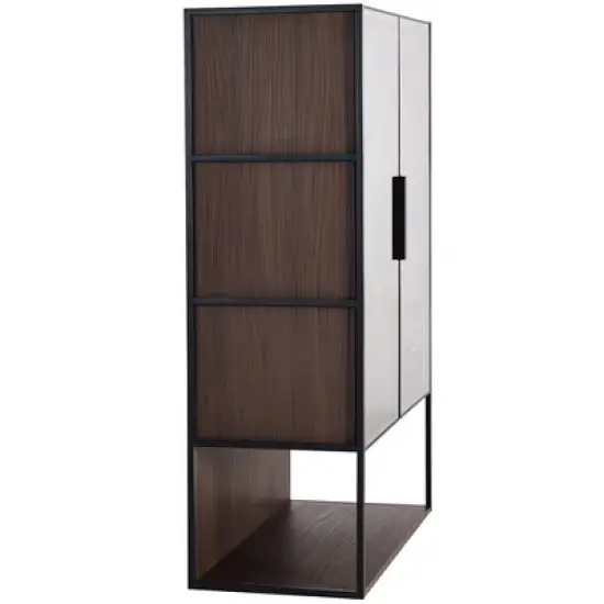 Bella Depot 51.2'' Freestanding Display Pantry Cabinet with Glass Door image {4}