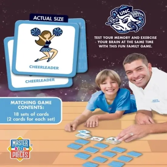 MasterPieces Officially Licensed NCAA UNC Tar Heels Matching Game for Kids and Families image {3}