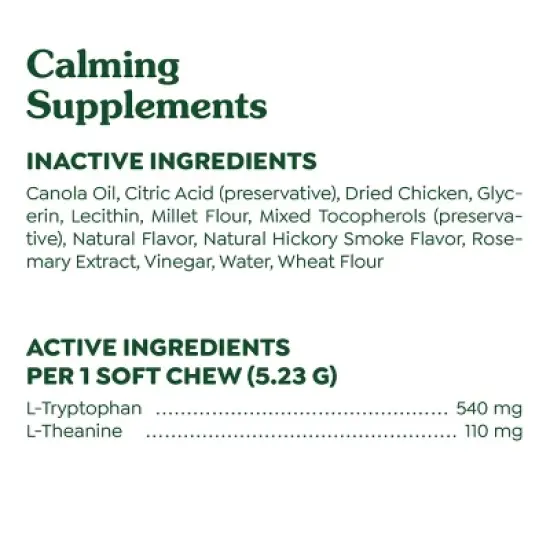 Greenies Chicken Flavor Calming Dog Vitamins and Supplements -14.7oz/80ct image {9}