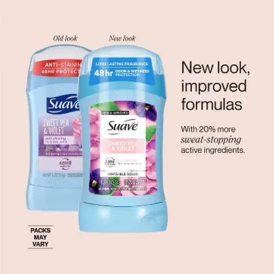 Suave Sweet 48-Hour Antiperspirant & Deodorant Stick - Pea & Violet - 1.2 fl oz image {4}