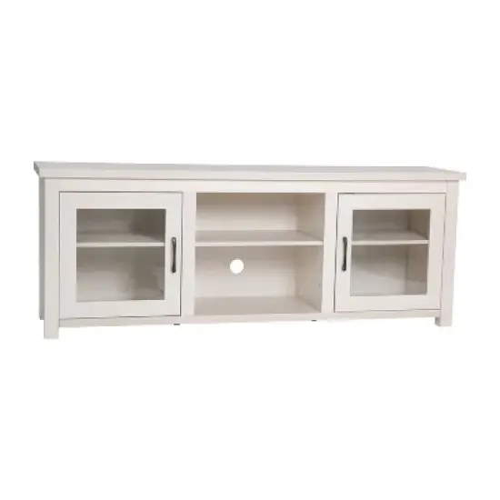Emma and Oliver TV Stand for up to 80" TV's - 65" Media Console with Classic Full Glass Doors & 3 Adjustable Shelves image {14}