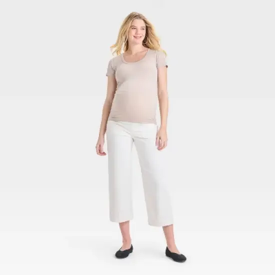 Over Belly High-Rise Wide Leg Maternity Pull-On Pants - Isabel Maternity by Ingrid & Isabel&trade; image {2}