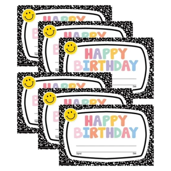 Teacher Created Resources&reg; Cool for School Happy Birthday Awards, 30 Per Pack, 6 Packs image {4}