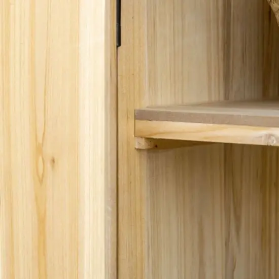 WELLFOR Outdoor Storage Cabinet Garden Tool Shed with Galvanized Top image {8}