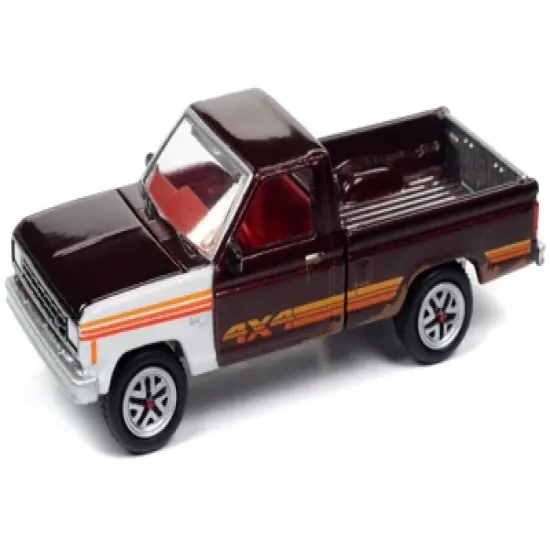 1984 Ford Ranger 4x4 Truck Medium Canyon Red Metallic with Mismatched Panels Ltd Ed 1/64 Diecast Model Car by Johnny Lightning image {1}