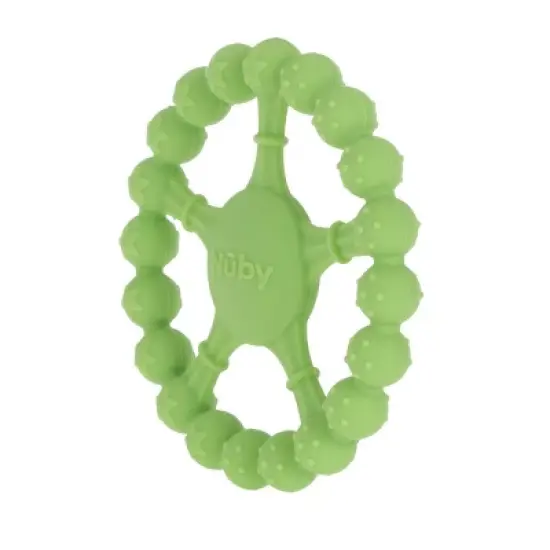 Nuby Silicone Wheel Teether - Green image {3}