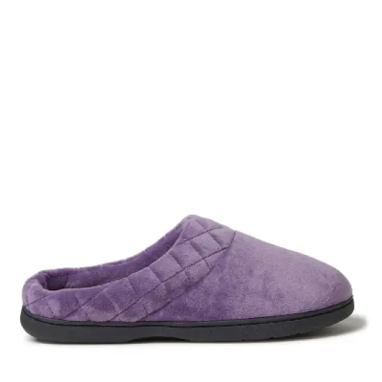 Dearfoams Women's Darcy Quilted Cuff Velour Clog Slipper image {1}