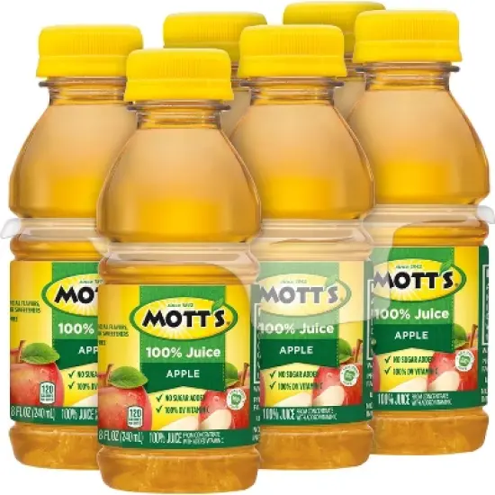 Mott's 100% Original Apple Juice - 6pk/8 fl oz Bottles image {10}