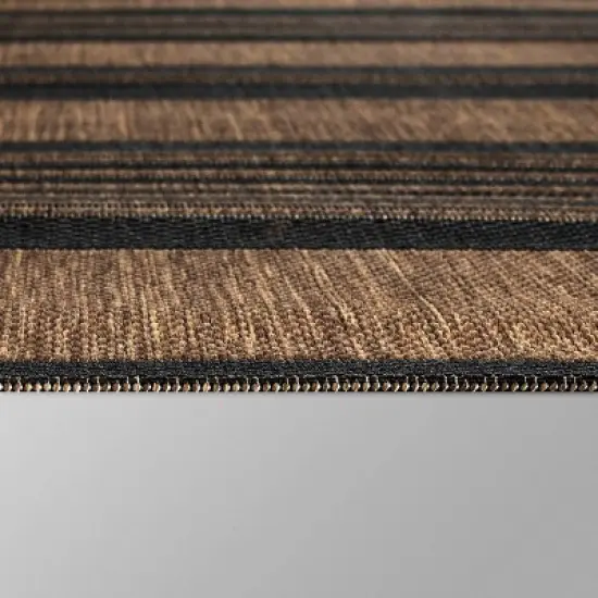 7' x 10' Stripe Outdoor Rug Brown - Threshold&trade; image {3}
