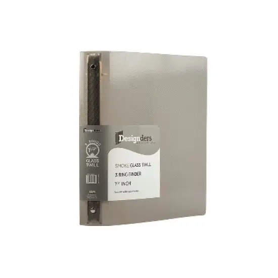 JAM Paper Plastic 1.5 Inch Binder Smoke Grey 3 Ring Binder Sold Individually 762T15SM image {5}