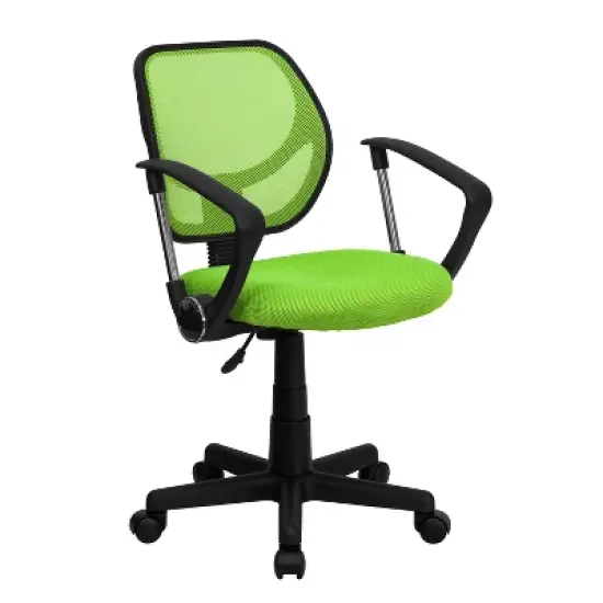 Emma and Oliver Mid-Back Mesh Swivel Task Office Chair with Curved Square Back and Arms image {15}