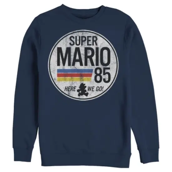 Men's Nintendo Super Mario Retro Rainbow Ring Sweatshirt image {5}
