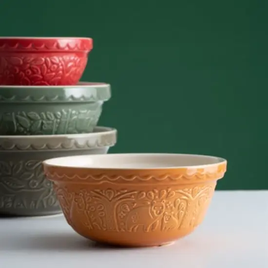 Mason Cash In The Forest Bear Size 24 Mixing Bowl, Ochre, 2.15 Quart image {2}