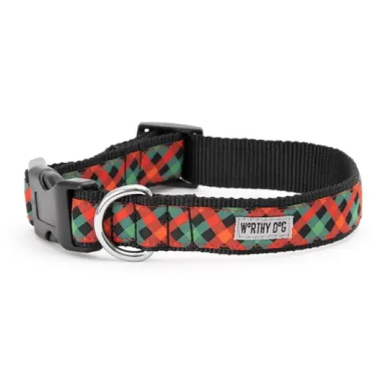 The Worthy Dog Holiday Check Dog Collar image {3}