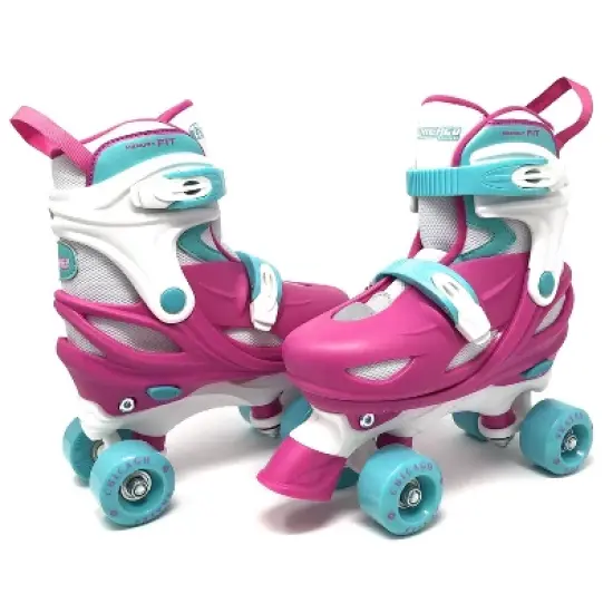 Chicago Skates Adjustable Kids' Quad Roller Skate - Pink/White image {5}