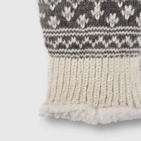 Isotoner Adult Fair Isle Gloves - Gray image {1}