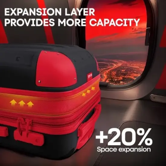 New York Xpress EL-2401 3PC Luggage Hardshell Expandable with 4 Spinner Wheels, Lightweight, 20" 24" 28" image {13}