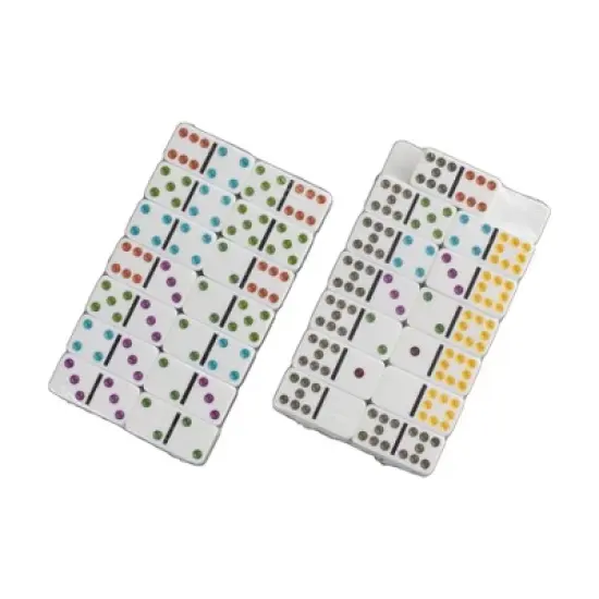 University Games Double 9 Chickenfoot Dominoes Board Game: Educational Party Game for 1-8 Players, Includes Storage Tin image {2}