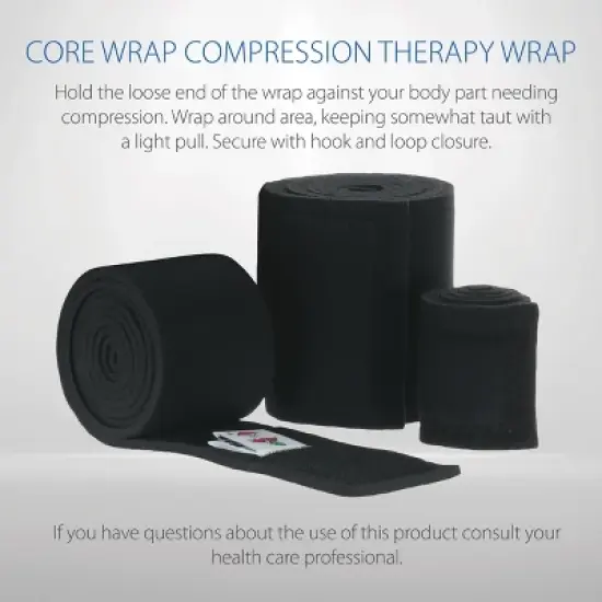 Core Products Core Wrap, Compression Therapy Wrap, Black image {5}