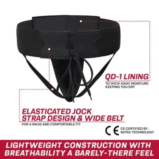 RDX Sports RDX T15 Noir Abdo Guard - Protective Gear, MMA, Boxing, Martial Arts, Groin Protector, High-Impact Resistance, Lightweight image {4}