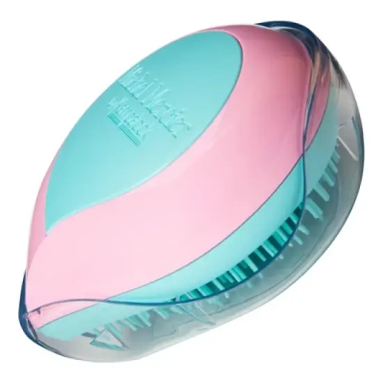 Michel Mercier Pack and Go Detangler - Innovative Mini Scalp Massager for Less Breakage - No Pain Hair Brush - Thick Hair - Turquoise-Pink - 1 pc image {5}