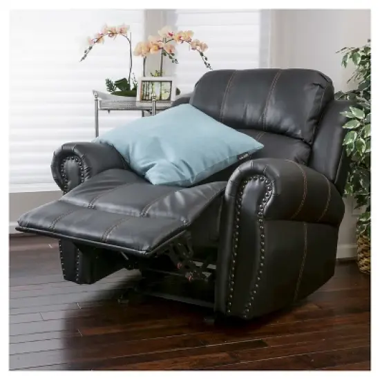 Charlie Faux Leather Glider Recliner Club Chair - Christopher Knight Home image {3}