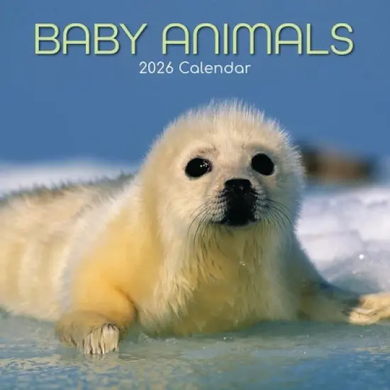 2026 Square Wall Calendar, Baby Animals, 16-Month Animal Theme, 180 Reminder Stickers (12x12 In) image {4}