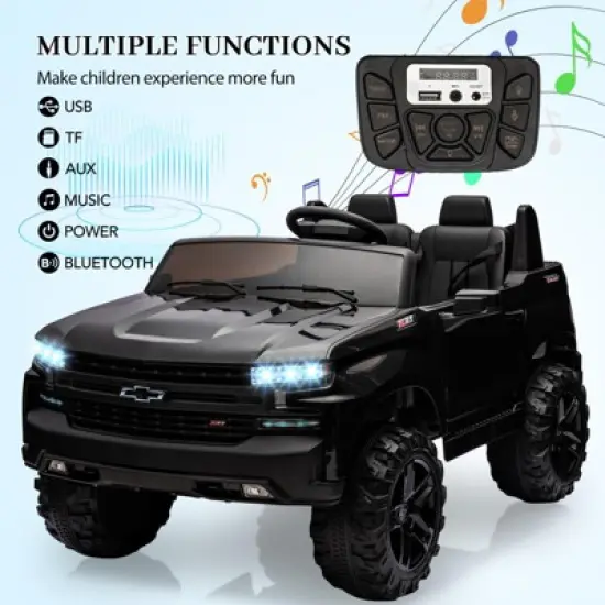 Licensed Chevrolet Silverado Kids Electric Vehicle | 24V 2-Seater Ride-On Toy with Remote Control image {2}