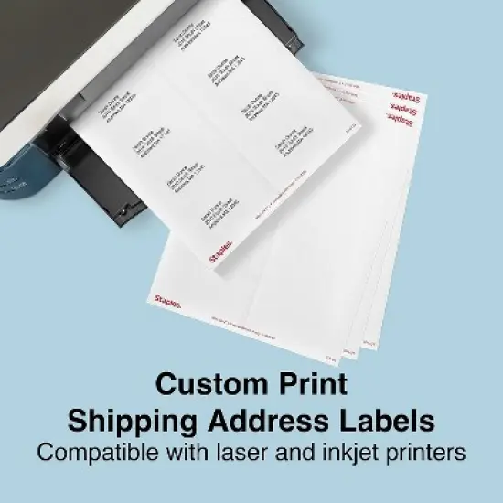 MyOfficeInnovations Laser/Inkjet Shipping Labels 2" x 4" White 10 Labels/Sheet 479877 image {3}