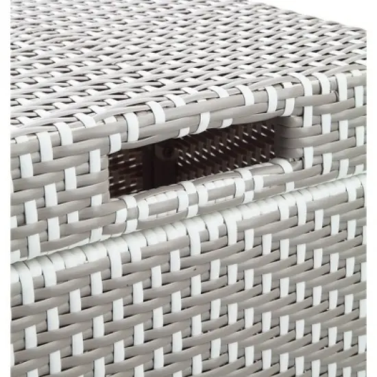 2pc Maksville Aluminum Patio Loveseat & Trash Can - miBasics
 image {11}