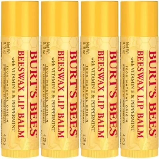 Burt's Bees Natural Origin Beeswax Dry Lip Treatment - 4pk image {1}