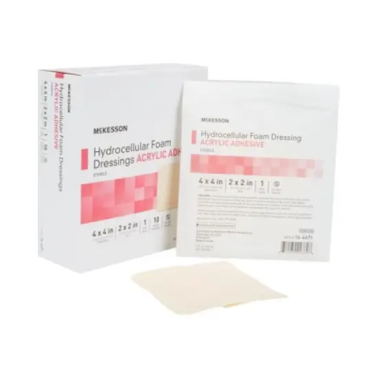 McKesson Foam Dressing, Acrylic Adhesive, 100 Count image {8}