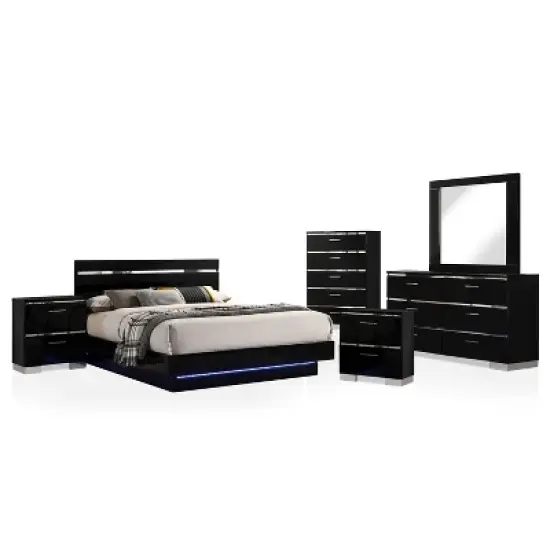 6pc Cavatao Bedroom Set with Led Light - miBasics image {5}