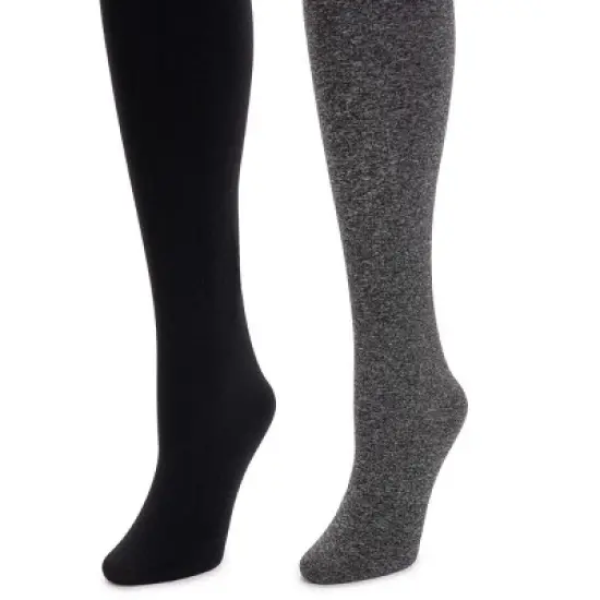 MUK LUKS Women's 2 Pair Pack Fleece Lined Tights image {4}
