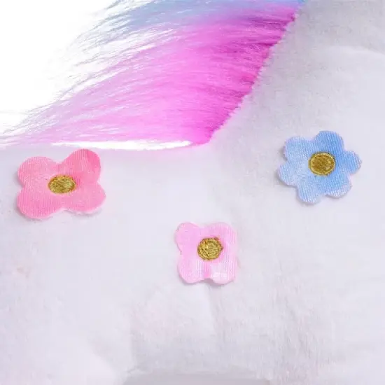FAO Schwarz 13" White Unicorn Glow in the Dark Toy Plush image {8}
