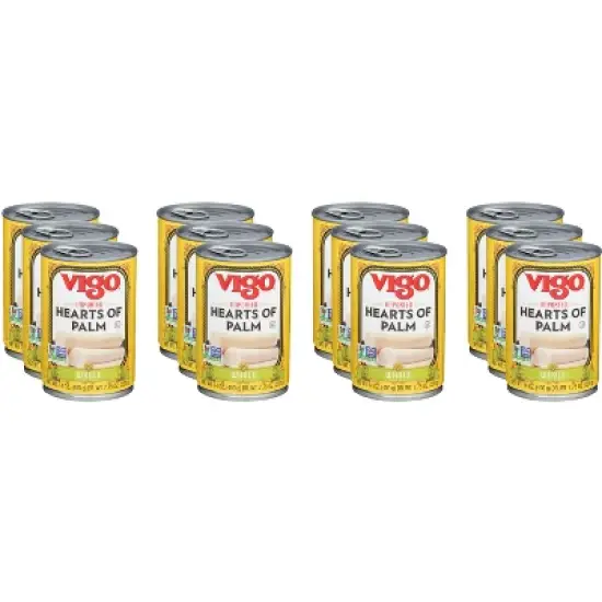 Vigo Hearts of Palm Whole - Case of 12 - 14 oz image {2}