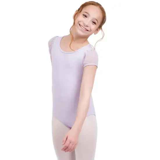 Capezio Puff Sleeve Keyhole Back Leotard - Girls image {3}
