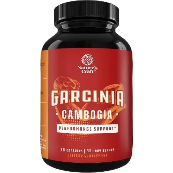 Garcinia Cambogia 95% HCA Capsules, Weight Loss Supplement with Hydroxycitric Acid & Chromium for Balance, Energy & Metabolism, Nature's Craft, 60ct image {9}