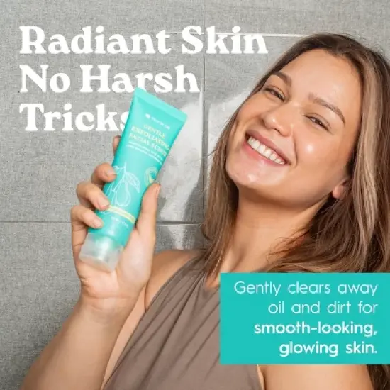 Tree To Tub Gentle Exfoliating Face Wash & Cleanser for All Skin Types-Biodegradable Micro-Exfoliators & Salicylic Acid for Radiant, Even-Looking Skin image {1}