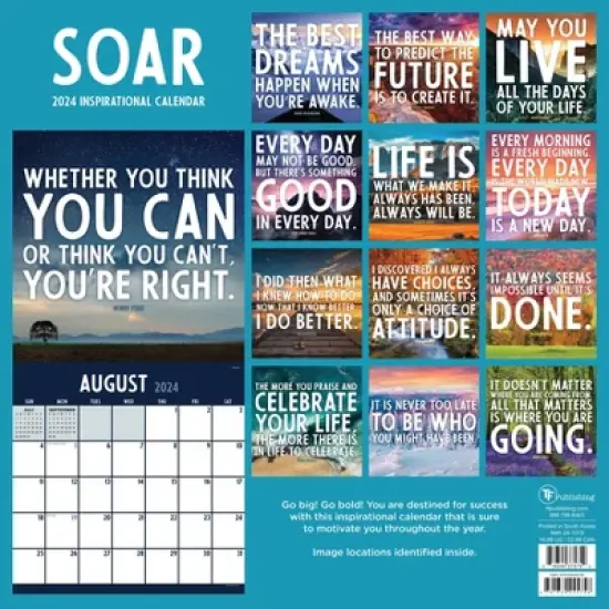 TF Publishing 2024 Wall Calendar 12"x12" Soar image {4}