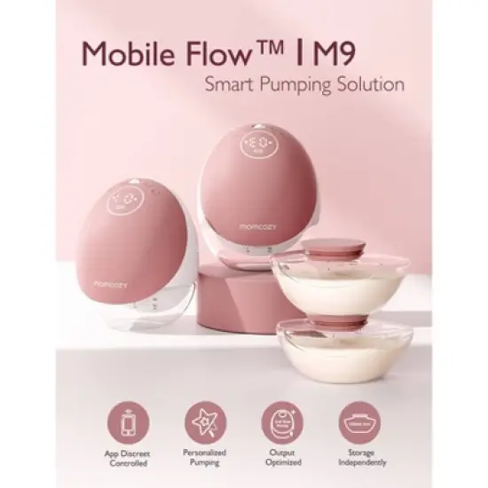 Momcozy M9 Hands-Free Wearable Electric Breast Pump Set image {3}