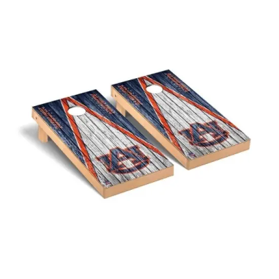 NCAA Auburn Tigers Premium Cornhole Board Triangle Weathered Version image {1}