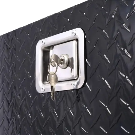 29 Inch Trailer Tool Box,Aluminum Storage Tongue ToolBox,29''x17''x18'' Truck Chest box Organizer w/Lock and Keys For Pickup,Truck Bed, RV, Trailer image {3}